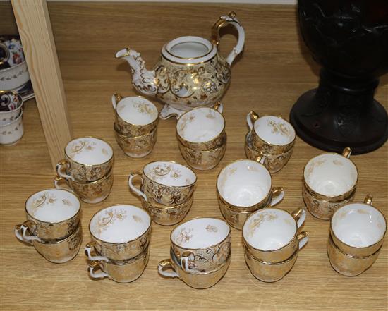 A Rockingham style part tea set